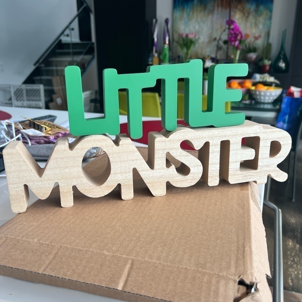 NWT - 3D decor piece “little monster’ fun piece for your kids room! - Picture 3 of 5